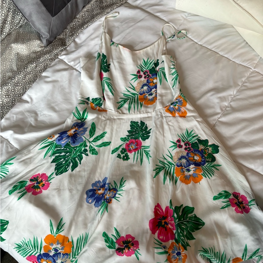 Floral spaghetti strap Dress - White with Multicolor Print from Old Navy